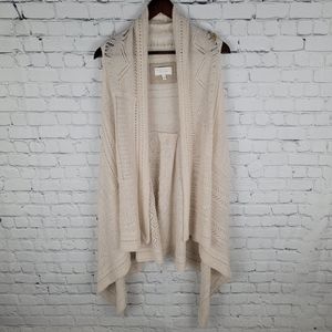 ANGEL OF THE NORTH | Anthro Lua knit wool blend waterfall sweater vest